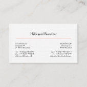 Typografie und Lachs Visitenkarte (Vorderseite)
