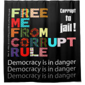 Typografie und Text Duschvorhang (Vorderseite)