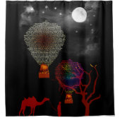 Typografie und Text Duschvorhang (Vorderseite)