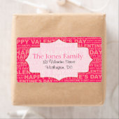 Typografie Valentinstag Aufkleber (Insitu)