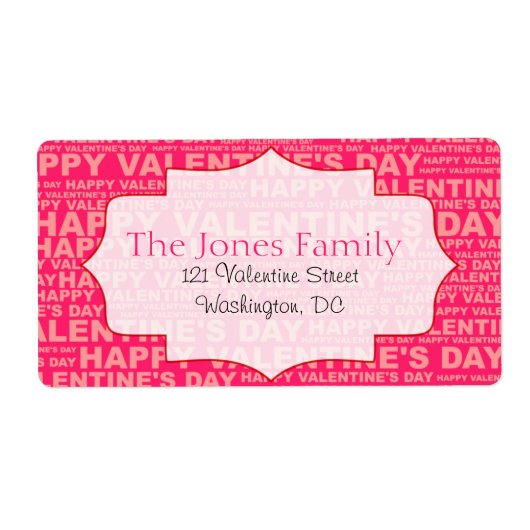 Typografie Valentinstag Aufkleber (Vorne)