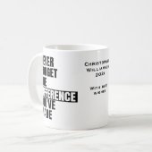 Typografie Vergessen Sie nie die Pensionierung Dan Kaffeetasse (Vorderseite Links)