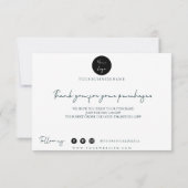 Typografie Vielen Dank Kartendesign Dankeskarte (Rückseite)