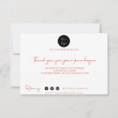 Typografie Vielen Dank Kartendesign Dankeskarte (Rückseite)