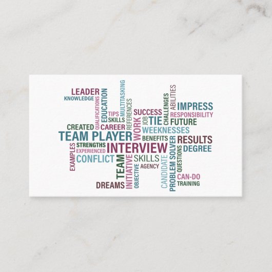 Typografie Visitenkarte (Vorderseite)