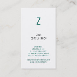 Typografie Visitenkarte