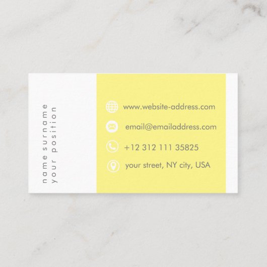 Typografie Visitenkarte (Rückseite)