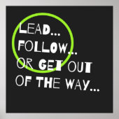 Typografie von Fun und Sassy Leadership Quote Poster (Vorne)
