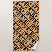 Typografie von Michael oder Ihrem Namen oder Textm Strandtuch (Vorderseite)