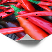 Typografie von Red Custom Image Liebe Hot Chili Poster (Ecke)