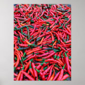 Typografie von Red Custom Image Liebe Hot Chili Poster (Vorne)