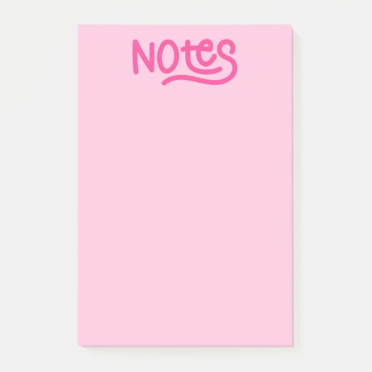 Typografie von rosa Handschriften Post-it Klebezettel (Vorderseite)