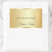 Typografie von Skriptvorlagen Elegantes Goldenes A Rechteckiger Aufkleber (Tasche)