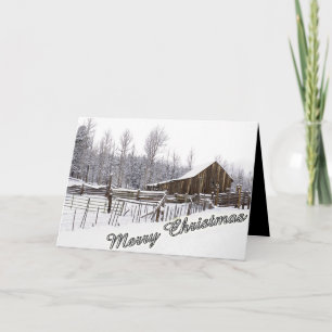 Typografie von Snowy Country Stall Feiertagskarte