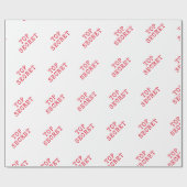 Typografie von Top Secret Geschenkpapier (Flach)