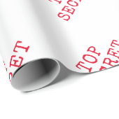 Typografie von Top Secret Geschenkpapier (Rolleneckpunkt)