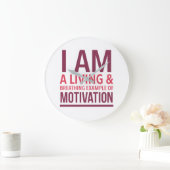 Typografie Wall Clock Große Wanduhr (Zuhause)