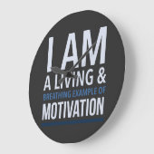 Typografie Wall Clock Große Wanduhr (Winkel)