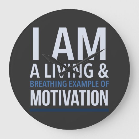 Typografie Wall Clock Große Wanduhr (Vorderseite)