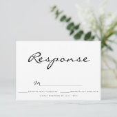 Typografie Wedding rsvp Einladung (Stehend Vorderseite)