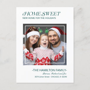 Typografie Weihnachts Umzugsankündigung Foto Feiertagspostkarte