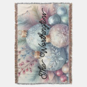 Typografie Weihnachtsbaumschmuck Aquarell Decke (Vorderseite Vertikal)