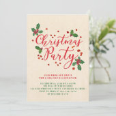 Typografie - Weihnachtsfeier Einladung (Stehend Vorderseite)
