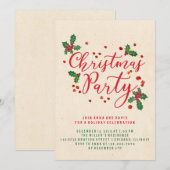 Typografie - Weihnachtsfeier Einladung (Vorne/Hinten)