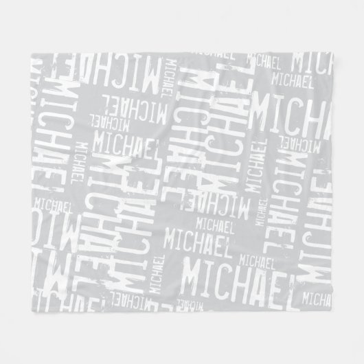 Typografie-weiße Namen überall in hellgrau Fleecedecke (Vorderseite (Horizontal))