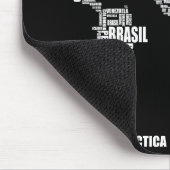 Typografie-Weltkarte Mousepad (Ecke)