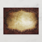 Typografie Western Land Hochzeit Save the Date Ankündigungspostkarte (Rückseite)