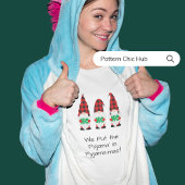 Typografie White Modern Pajama Familie Weihnachten T-Shirt