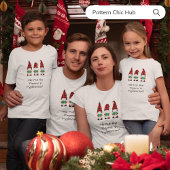 Typografie White Modern Pajama Familie Weihnachten T-Shirt