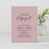 Typografie "Wir sind Verlobt" Foto Engagement Part Einladung (Stehend Vorderseite)