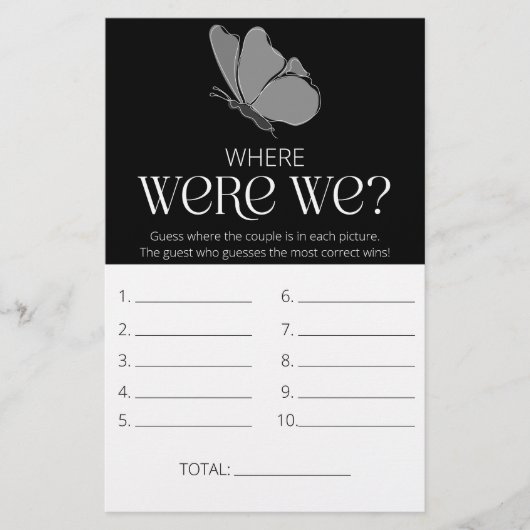 Typografie Wo waren wir Brautparty (Vorderseite)