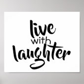 Typografie Wortposter schwarz-weiß Poster (Vorne)