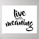 Typografie Wortposter schwarz-weiß Poster (Vorne)