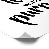 Typografie Wortposter schwarz-weiß Poster (Ecke)