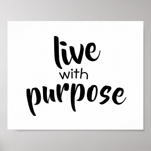 Typografie Wortposter schwarz-weiß Poster (Vorne)