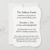 Typografie "You Are Inved" mit Red & Gold Foto Einladung (Rückseite)