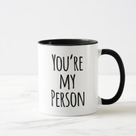 Typografie-Zitat: Du bist mein Freund Tasse