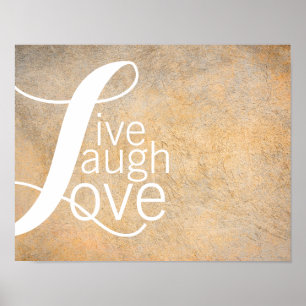 Typografie Zitat Poster Live Lachen Liebe