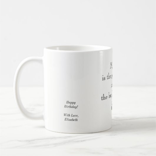 Typografie Zuhause ist You Loved Ones BESTE FREUND Kaffeetasse (Links)