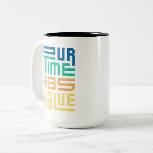 Typografie Zweifarbige Tasse (Vorderseite Links)