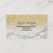 Typografiegoldombre Marmor des Maskenbildners Visitenkarte (Rückseite)
