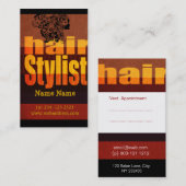 Typografiehairstylist-Salon Terminkarte (Vorne/Hinten)