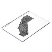 Typografiekarte von Kalifornien Notizblock (Linke Seite)