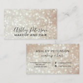 TypografielichtgoldRosen-Glitter des Makes-up Visitenkarte (Vorne/Hinten)