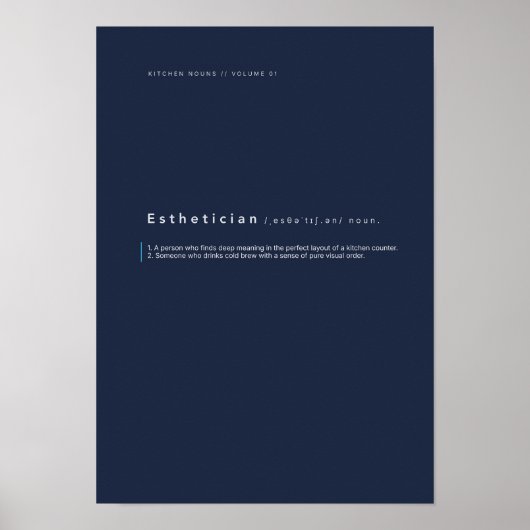 Typografieposter Küchennomen Poster (Vorne)