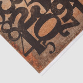 Typografiknummern entschlüsseln Collage Tissue Pap Seidenpapier (Ausschnitt)